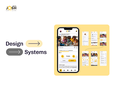 Design System of NGO Application (Ek Ka Josh) app ek ka josh figma designs mockups ngo app product designs prototypes social app user experience user interface wireframes