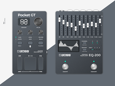 Boss Guitar Effects build designdrug ui design