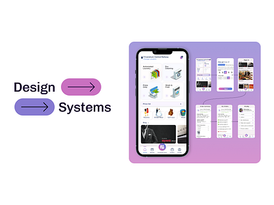 Design Systems of Laundry Application (Fabriclean) app app design design systems figma design gradient laundry app mockups productdesign prototypes user experience visual design wireframes