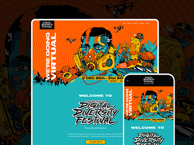Digital Diversity Festival 2020 design event ui event website illustration layout mobile ui ux visual design web design website