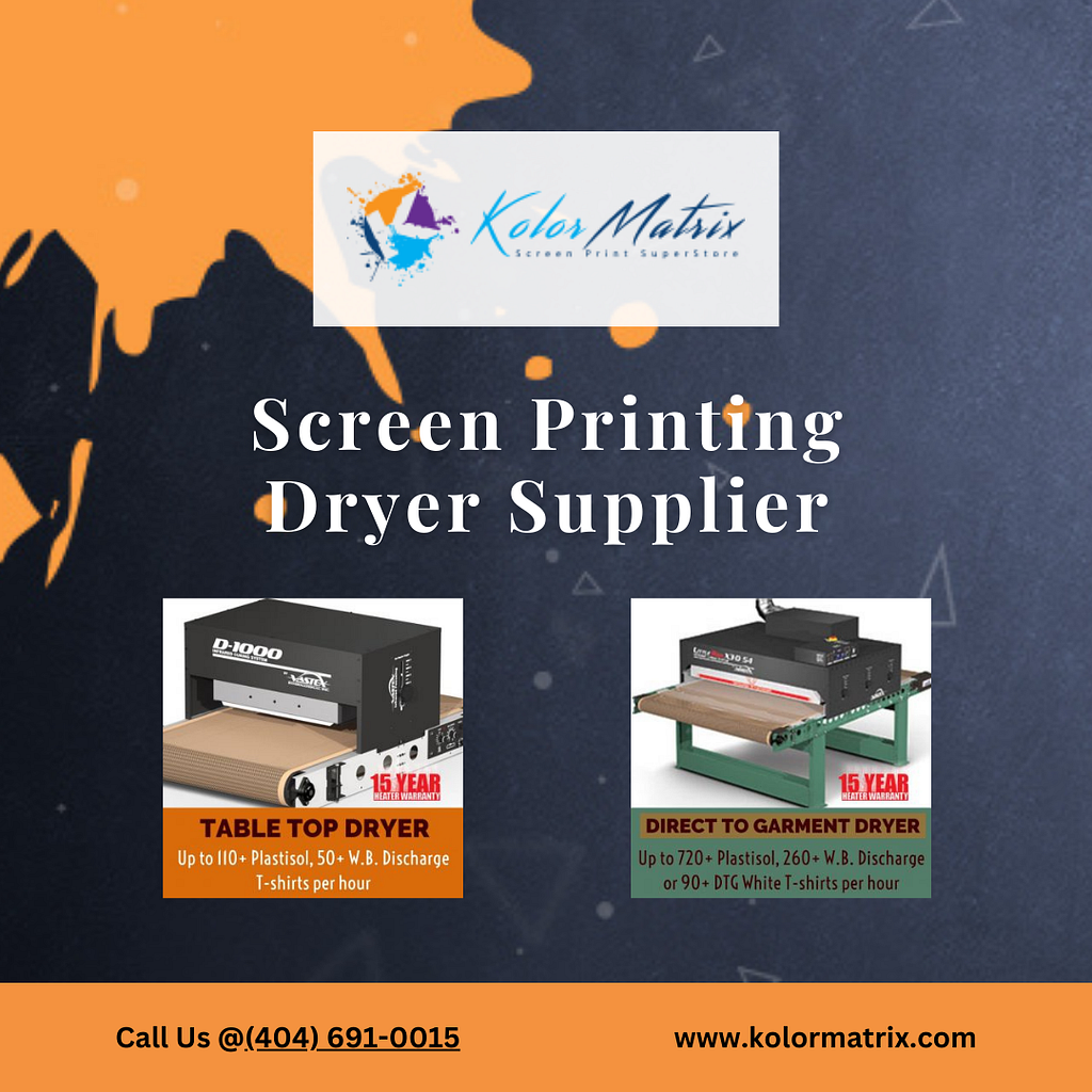 Find The Perfect Screen Printing Dryers by Kolor Matrix on Dribbble