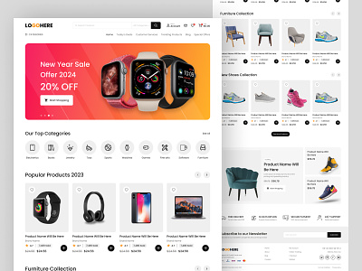 E-commerce Landing Page Design design design uiux ecommerce landing page design ecommerce website design figma design landing page design landing page designer oripio oripio studio ui ui designer ui ux designer uiux ux designer web designer