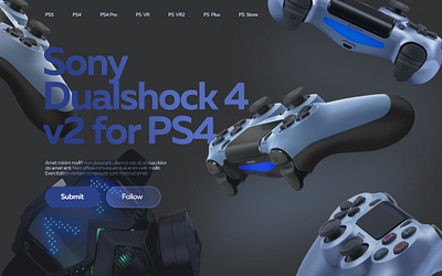 Concept for a sony dualshock 4 v2 for ps4 app branding design ps4 ps5 sony sonyplaystation ui ux