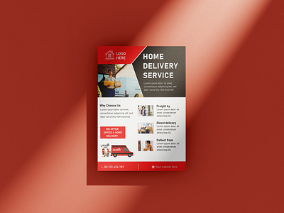 Delivery Service Flyer burger delivery delivery company delivery service fast food delivery food delivery home delivery multipurpose online shop product delivery promotional banner