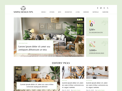 Simple Design Tips // Web Design article blog blog web design decoration design interior design living news news web design tips