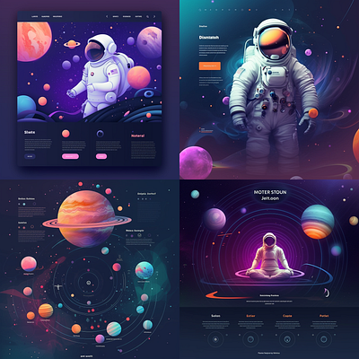 Astronaut Web Design branding designweb figma illustration photoshop vector web webdesign