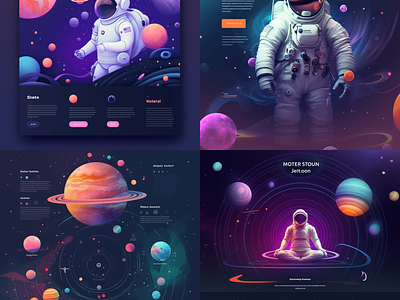Astronaut Web Design branding designweb figma illustration photoshop vector web webdesign