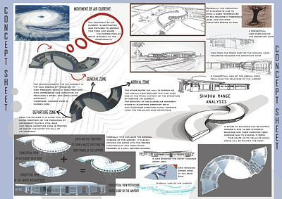 Airport Design architecture design photoshop presentation