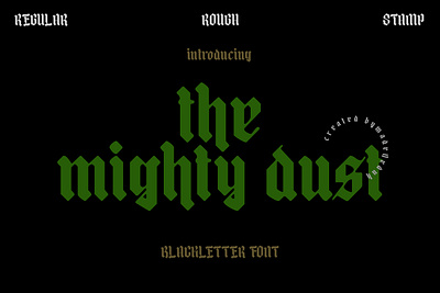 mighty dust - blackletter font blackletter stencilfont