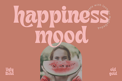 Happiness Mood - Retro Fonts logotype retrofont vintage font