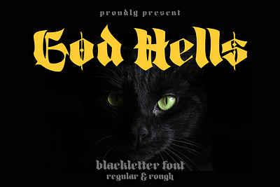 God Hells - Blackletter Font blackletter font branding elegantfont logotype typography uniquefont