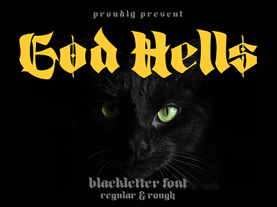 God Hells - Blackletter Font blackletter font branding elegantfont logotype typography uniquefont