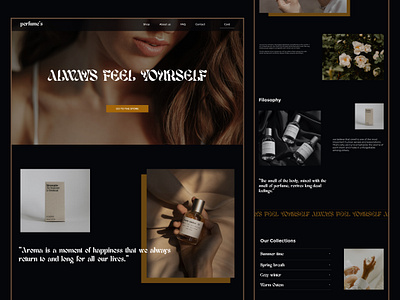 Beauty Perfume Shop Website Concept design figma platform site ui website