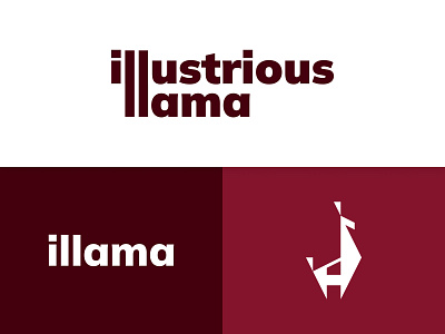 Illustrious Llama brand brand identity geometric logo minimal simple logo