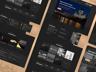 NEBULA GLOBEL COMPANY company dark dark mode europe export gold graphic design import minimalism shipping trend ui ui design website website design