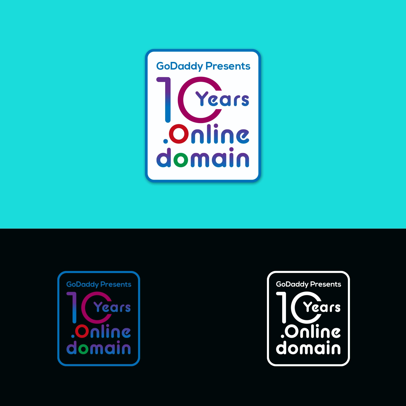 10th anniversary of .online domain. Celebration by GoDaddy.com .onlinedomain celebration godaddy