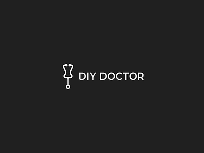 DIY DOCTOR Logo design branding design diy doctor dr fix hack home identity illustration logo minimal screwdriver simple stethoscope tool