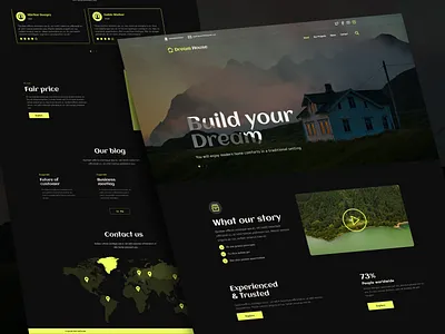 DREAM HOUSE - Real estate landing page [ architecture agency architecture design building clean dream house homepage house interior landing page minimalist modern design property real estate real estate landing page real estate website uiux web design website