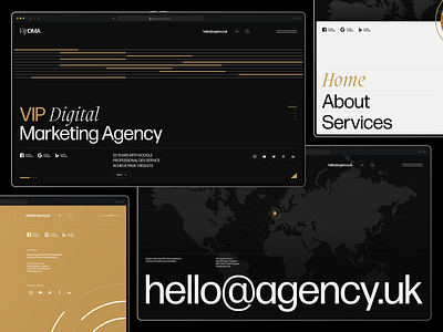 Digital Marketing Agency — concept website b black clean design minimal modern typography ui ux web webdesign website website design