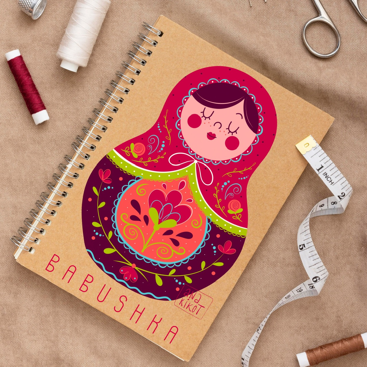 Russian Doll Matryoshka art branding character digital art doll drawing illustration illustrator logo logo design magenta mascot matryoshka packaging pink poster print product design russian typography