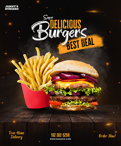 Burger shop poster