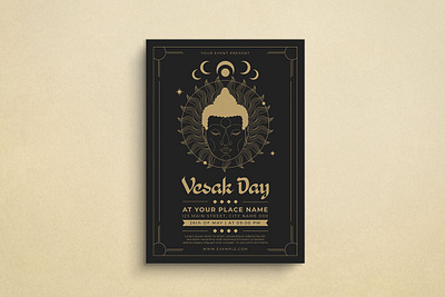 Vesak Day Flyer 2d animation branding design flat design flyer graphic design illustration logo mockup template ui