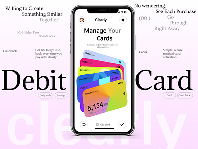 Bank App UI app bankappui build debitcard designdrug figma watchmegrow