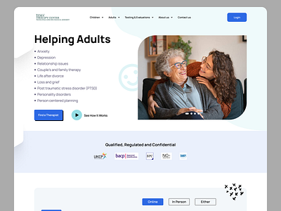 Tema Therapy Center Web Site Design - Landing Page figma figmadesign home page ui homepage landing landing page site ui uidesign userinterface ux web site design webdesign website website template