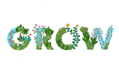 Grow design doodle flat ilustration flatillustration illustration procreate