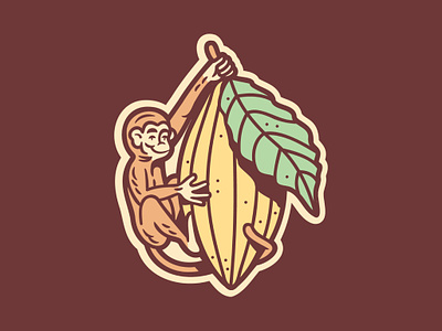 Offshore Goodies branding cacao chocolate goodies illustration lockups logo logosystem monkey monogram