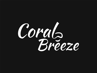 Coral Breeze Logo blue brand identity branding coast coral design graphic design green guideline hotel logo ocean palm resort sand script sea tropical typhography ui