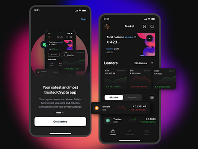 Crypto wallet app app banking crypto design ios mobile app ui ux