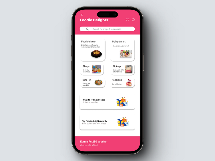 Foodie Delights/Delivery Mobile App UI/UX design in Figma by Rafia Firdous  on Dribbble