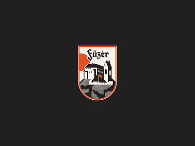 Castle of Füzér castle coat of arms crest design graphic design icon illustration logo medieval