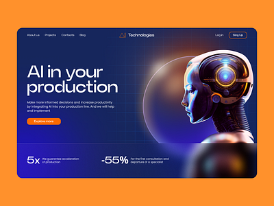 AI technologies for manufacturing ai artificial intelligence business concept design figma graphic design manufacturing ui ux