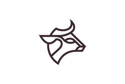 Line Bull Logo for SALE bull buy capital design designer designing elegant financial for sale forex investments line logo logoground new premade purchase ready made trusted ventures