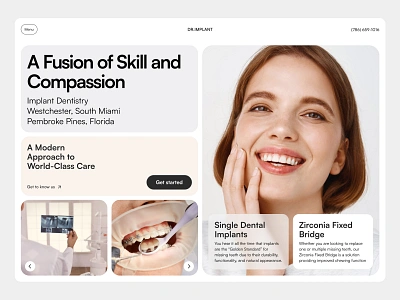 Implant Dentistry Website Design 2d branding clinic site dental dental site dentist dentist site design doctor doctors site gotoinc health healthcare illustration medicine site ui uiux web site website