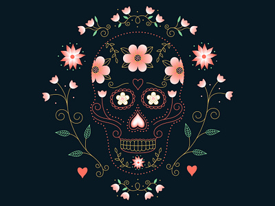 Braves Sugar Skull by Harley Creative on Dribbble