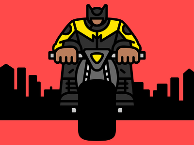 BTMN Biker Jacket bat batbike batman biker btmn character city dark design illustration jacket knight landscape lines man moto motorbike ride rode vector