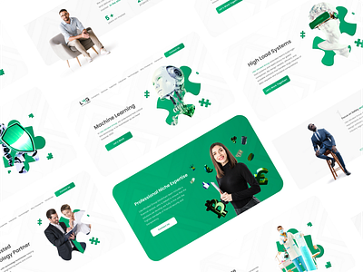 Website for Software Development Agency 3d agency branding design graphic design green landing page software ui web website