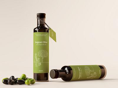 Olive Oil Branding & Packaging Design bottle brandapplications branding design graphic design illustration logo oilbranding packaging packagingdesign