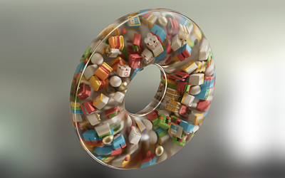 Letter O. Toys 3d 3d icons bubble icons redshift sources toys