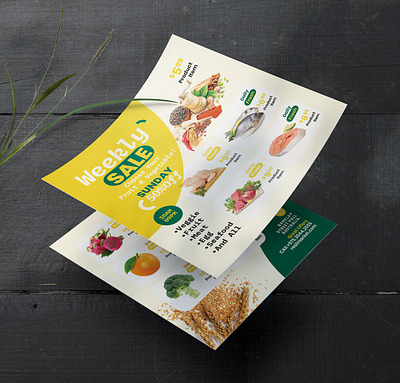Supermarket Flyers discount graphic design print sale off supermarket supershop template weekly sale