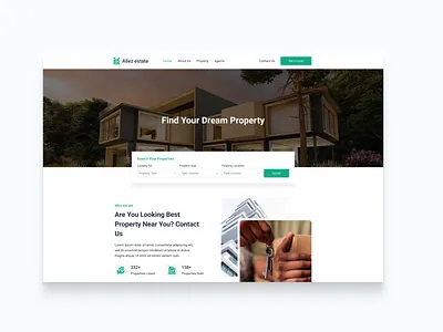 Allez estate - Real Estate Website design designagency inspiration realestate ui ux website websitedesign