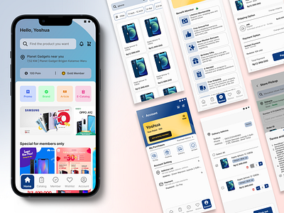Planet Gedget Mobile Apps ecomerce gadget gadget shop home marketplace app member mobile transaction ui ui desigen uiux