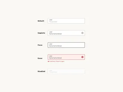 Inputs - Curbee text input