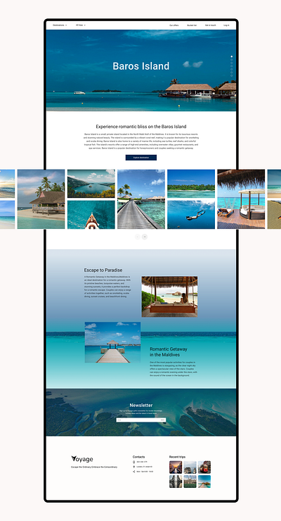 Voyage | Travel Website app design ui uidesign ux uxui web