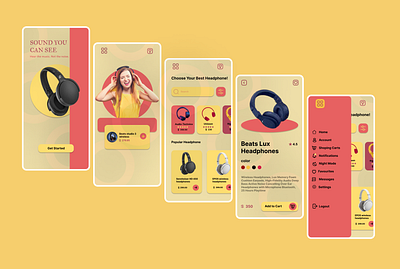 Headphone Store App app design ui ux