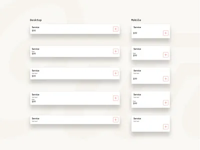 Product cards - Curbee online shopping