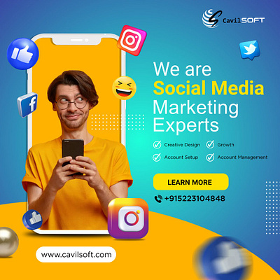 🚀 Harness the Power of Social Media Marketing with Experts! 🚀 3d animation branding cavilsoft digitaladvertising digitalmarketingpro graphic design logo motion graphics seo socialmediasuccess